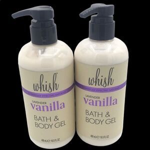 Whish Bath and Body Gel Lot 2 Lavender Vanilla